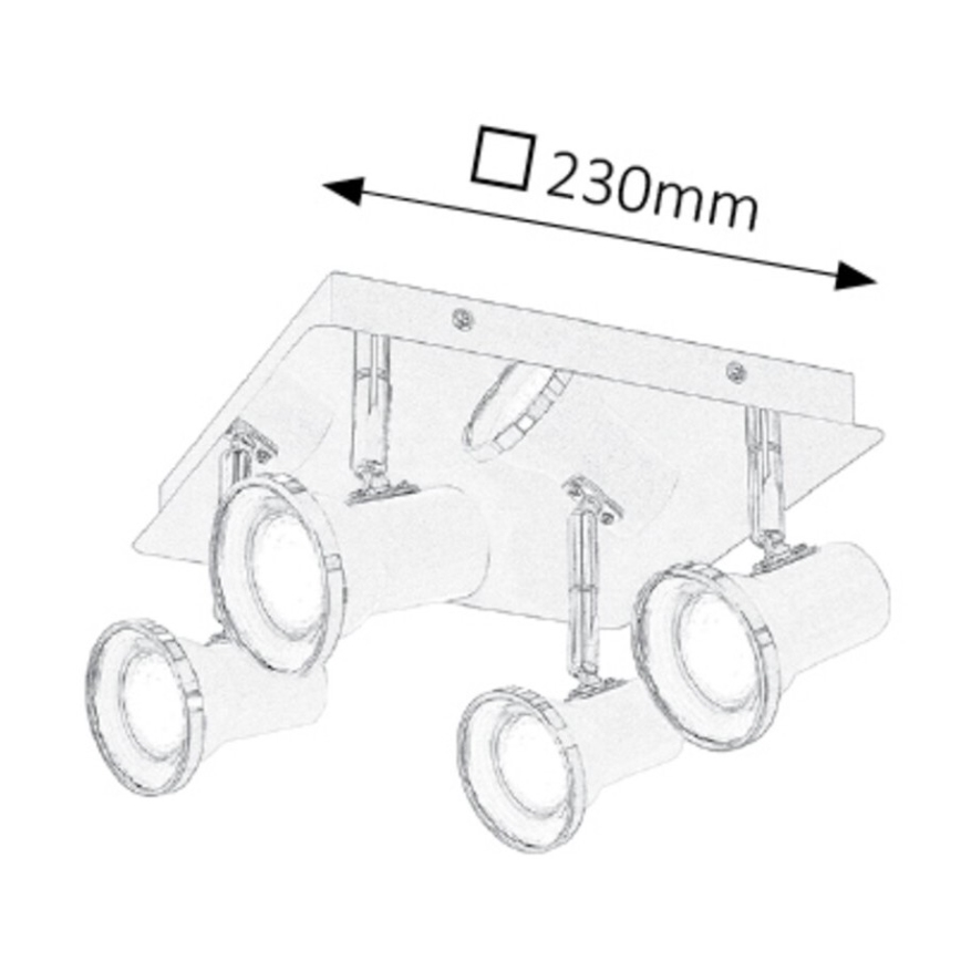 Rabalux - Foco LED para casa de banho 4xGU10/4,5W/230V IP44