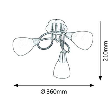 Rabalux - Candelabro integrado 3xE14/40W/230V bronze