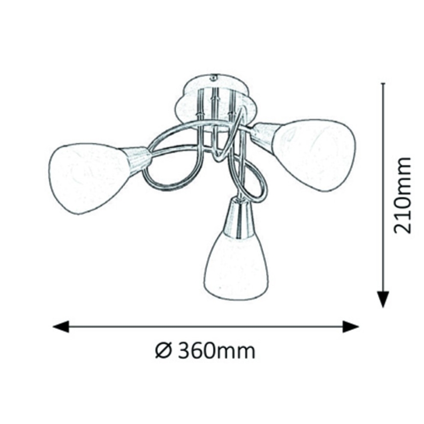 Rabalux - Candelabro integrado 3xE14/40W/230V bronze