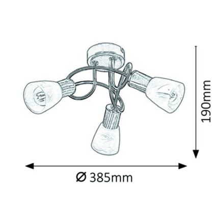 Rabalux - Candelabro integrado 3xE14/40W/230V