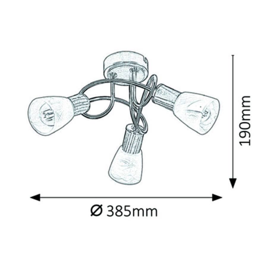 Rabalux - Candelabro integrado 3xE14/40W/230V