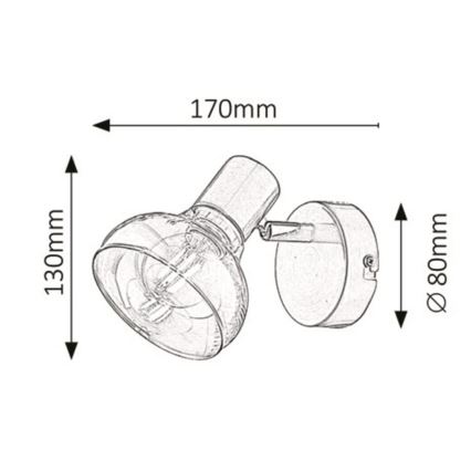 Rabalux - Luz de parede 1xE14/40W/230V dourado