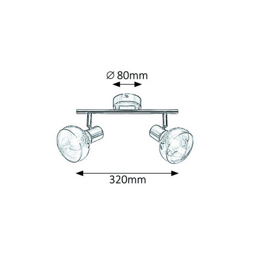Rabalux 5547 - Foco HOLLY 2xE14/40W/230V dourado