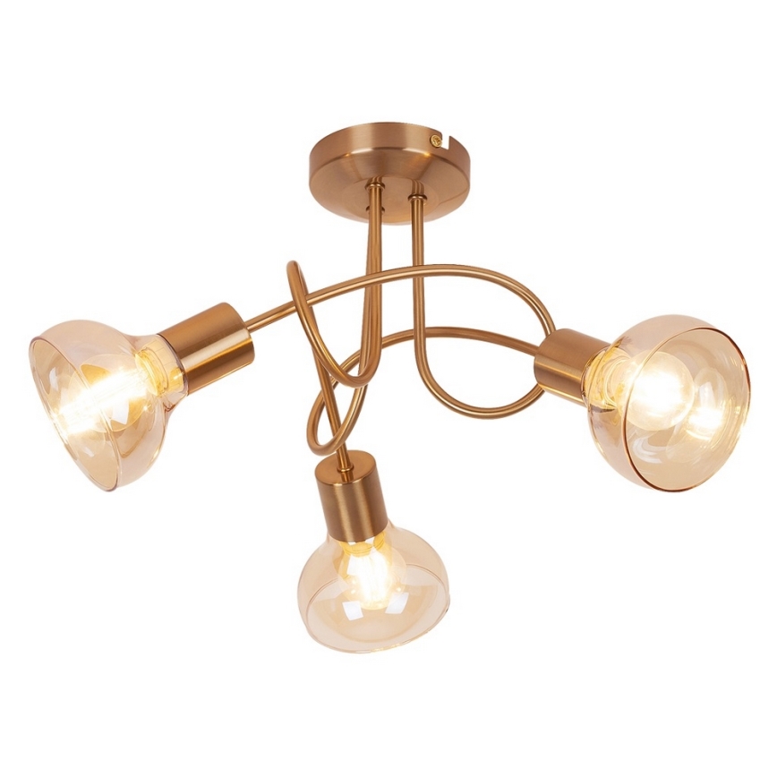 Rabalux - Candelabro integrado 3xE14/40W/230V dourado