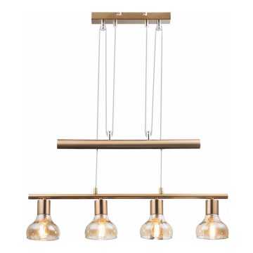 Rabalux 5551 - Candelabro num fio HOLLY 4xE14/40W/230V dourado