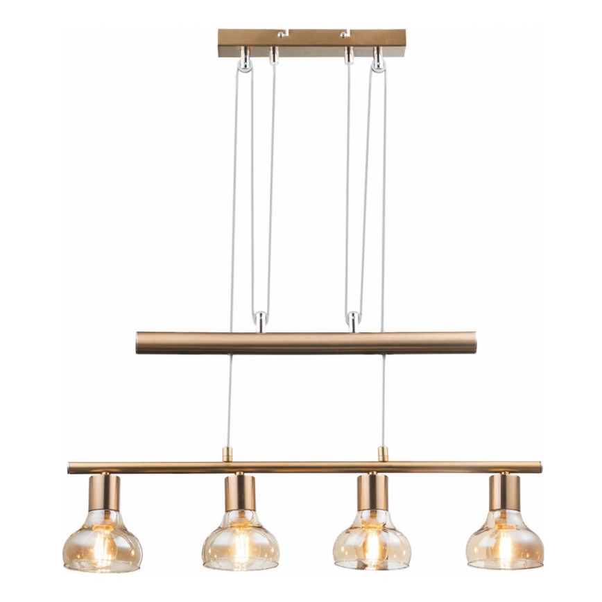Rabalux 5551 - Candelabro num fio HOLLY 4xE14/40W/230V dourado