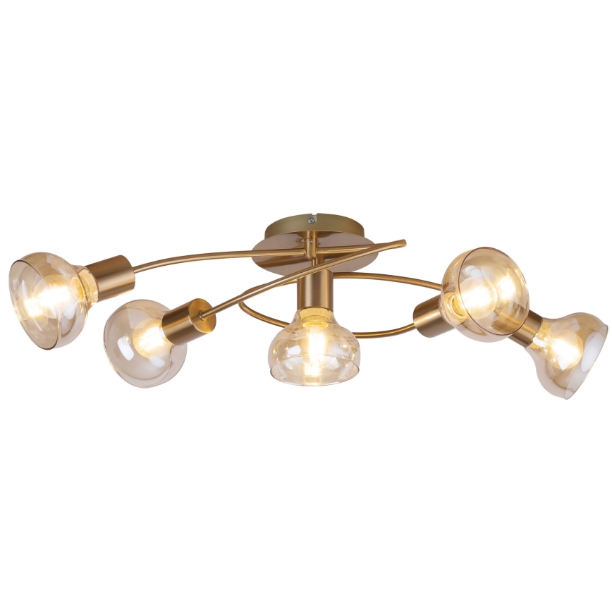 Rabalux - Candelabro integrado 5xE14/40W/230V dourado