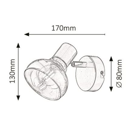 Rabalux - Luz de parede 1xE14/40W/230V cromo brilhante