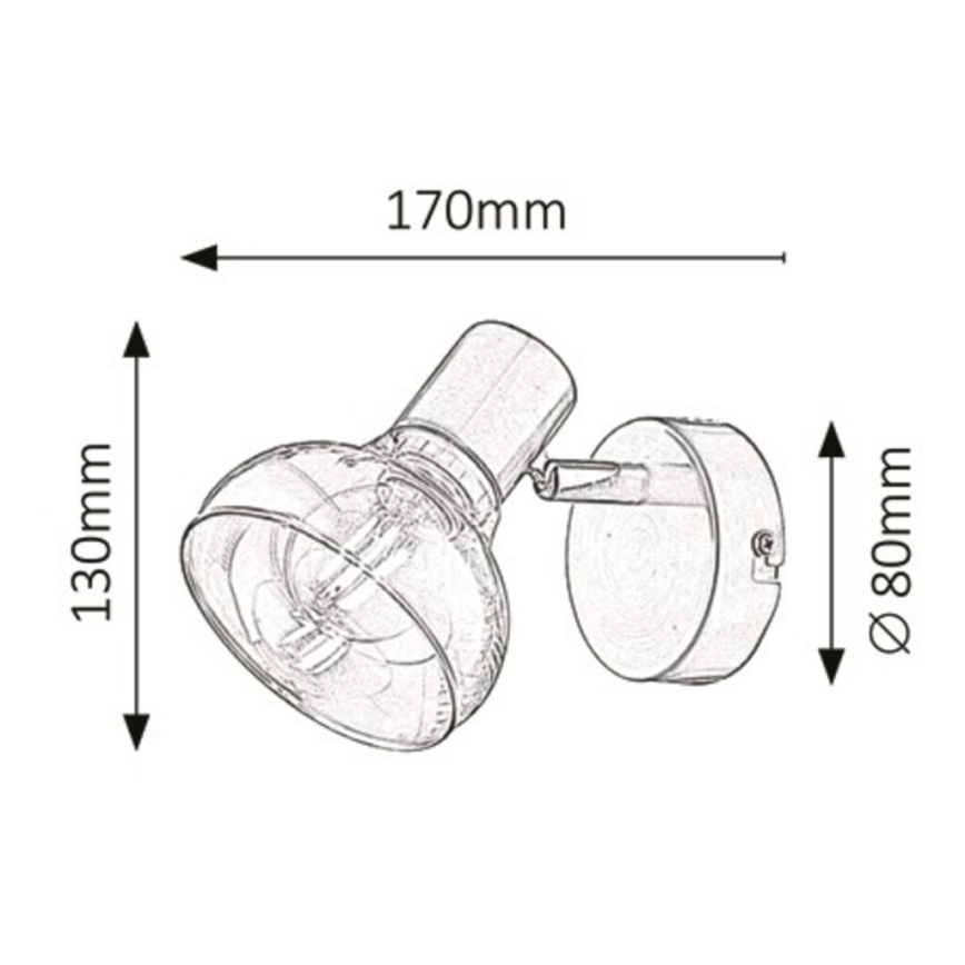 Rabalux - Luz de parede 1xE14/40W/230V cromo brilhante