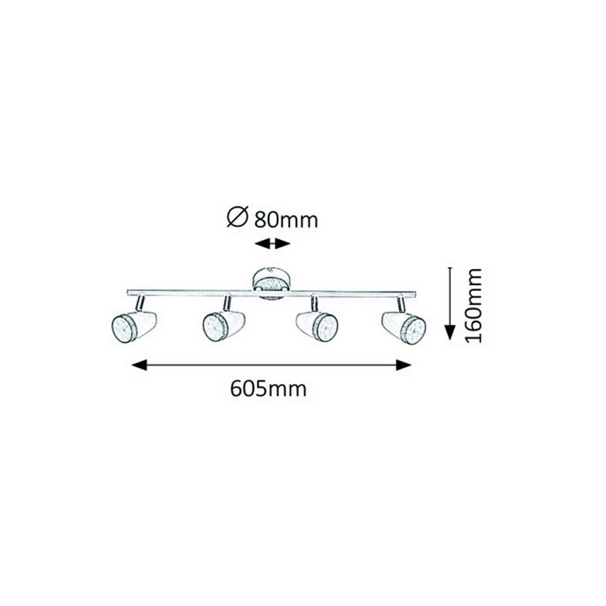 Rabalux - Foco LED 4xLED/4W/230V