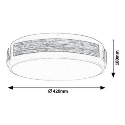 Rabalux - Luz de teto fosca LED LED/24W/230V