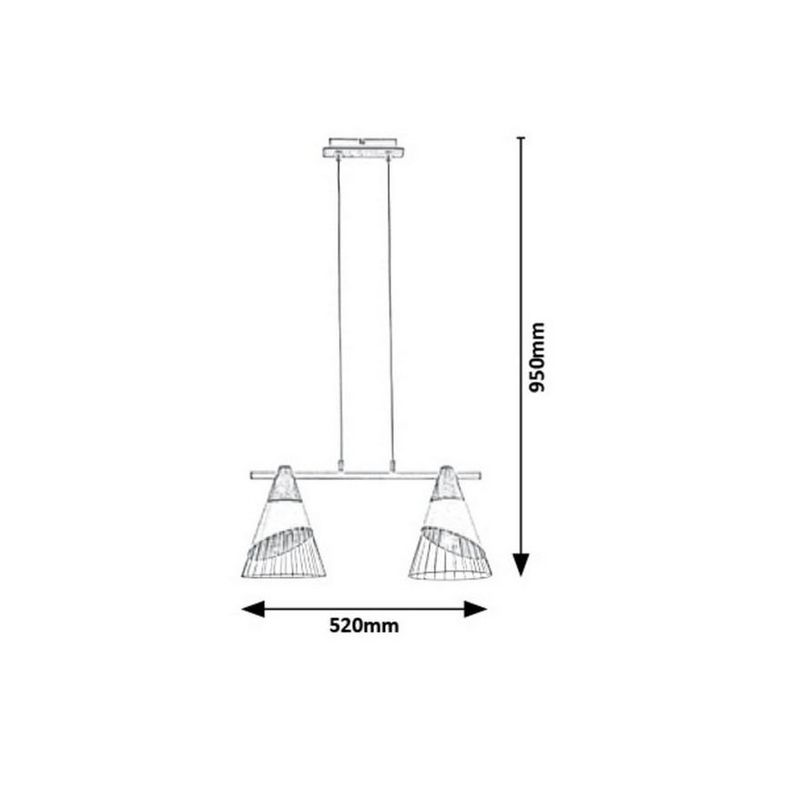 Rabalux - Candelabro num fio 2xE27/60W/230V