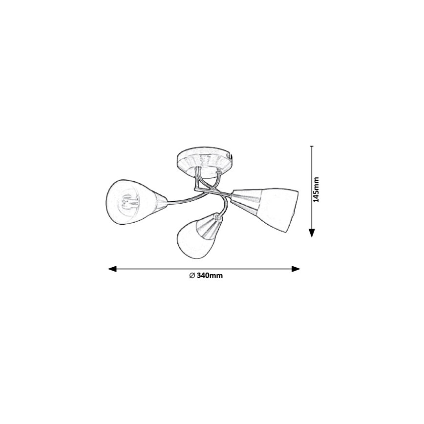 Rabalux - Luz de teto 3xE14/40W/230V