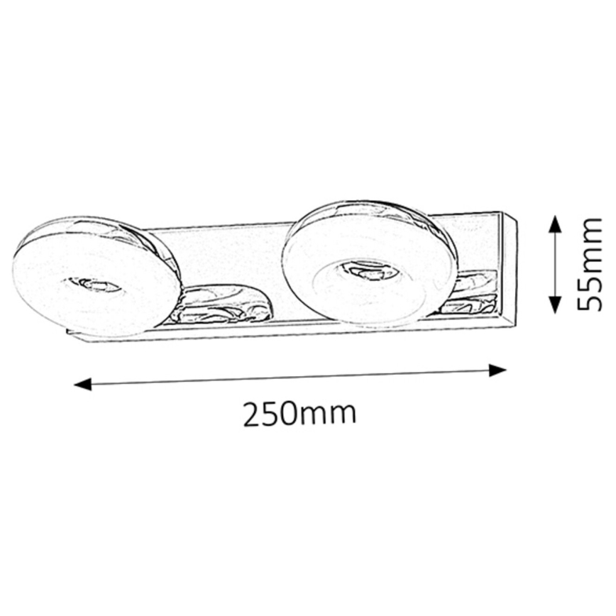 Rabalux - Luz de casa de banho LED 2xLED/5W/230V IP44