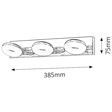 Rabalux - Luz de casa de banho LED 3xLED/5W/230V IP44
