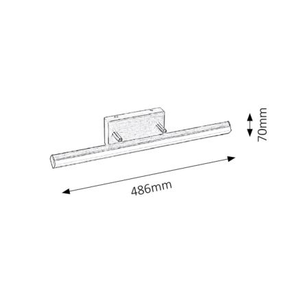 Rabalux - Luz de espelho de casa de banho LED 1xLED/12W/230V IP44