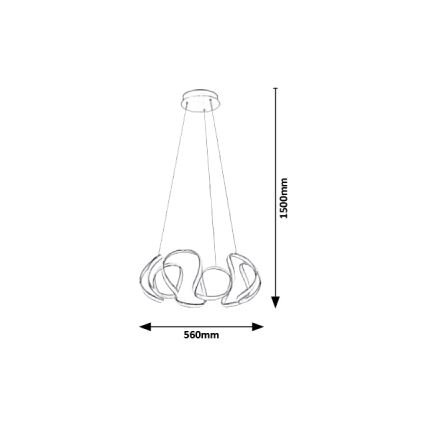 Rabalux - Candelabro num fio LED LED/38W/230V