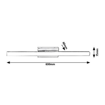 Rabalux - Luz de parede de casa de banho LED LED/13W/230V IP44