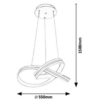 Rabalux - Candelabro num fio LED LED/60W/230V