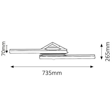Rabalux - Luz de parede de quarto de banho LED 2xLED/12W IP44