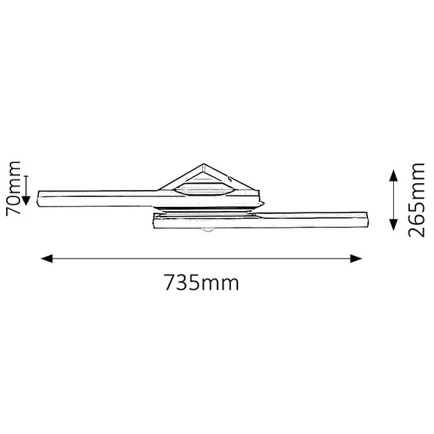 Rabalux - Luz de parede de quarto de banho LED 2xLED/12W IP44