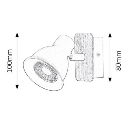 Rabalux - Foco de parede 1xGU10/15W/230V