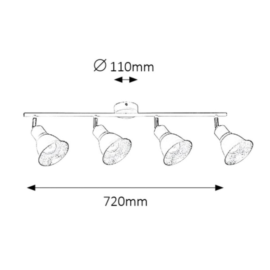 Rabalux 5909 - Foco ANNIE 4xE14/40W/230V branco