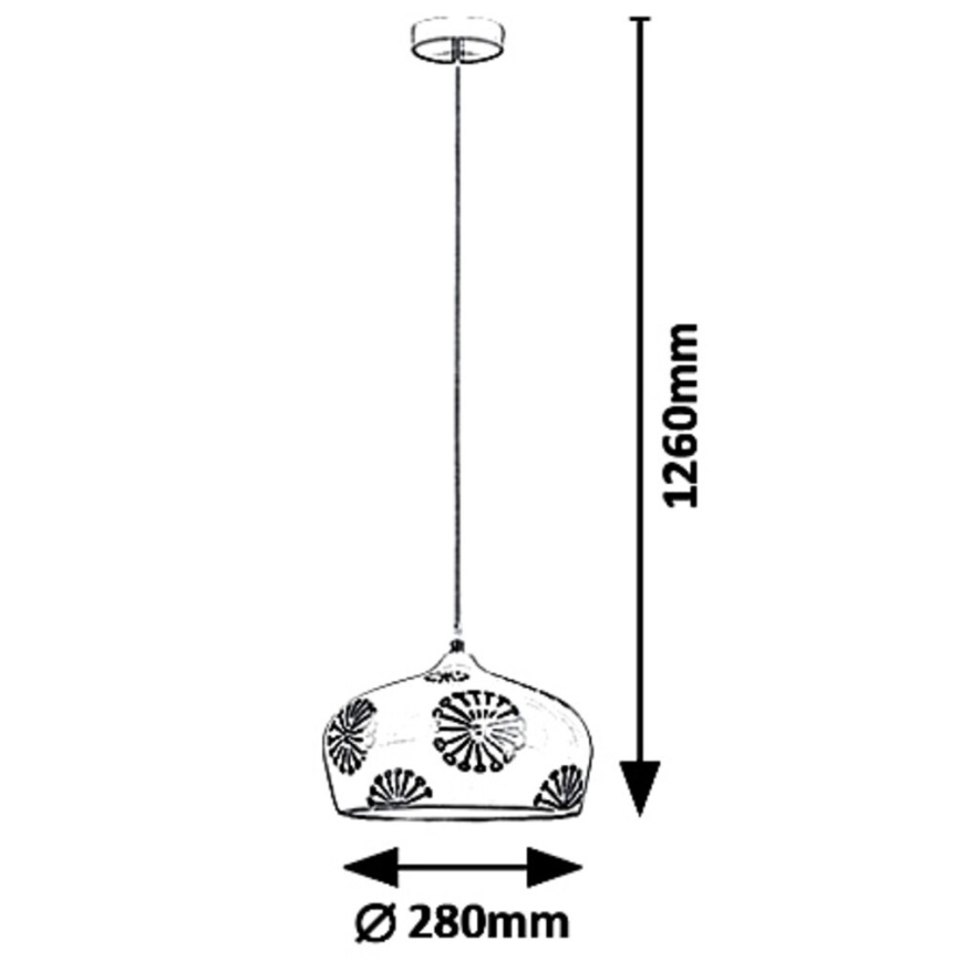 Rabalux 6049 - Candelabro num fio GINGER 1xE27/60W/230V