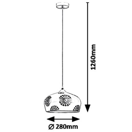 Rabalux - Lustre suspenso por cabo GINGER 1xE27/60W/230V