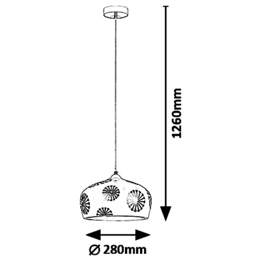 Rabalux 6050 - Candelabro num fio GINGER 1xE27/60W/230V