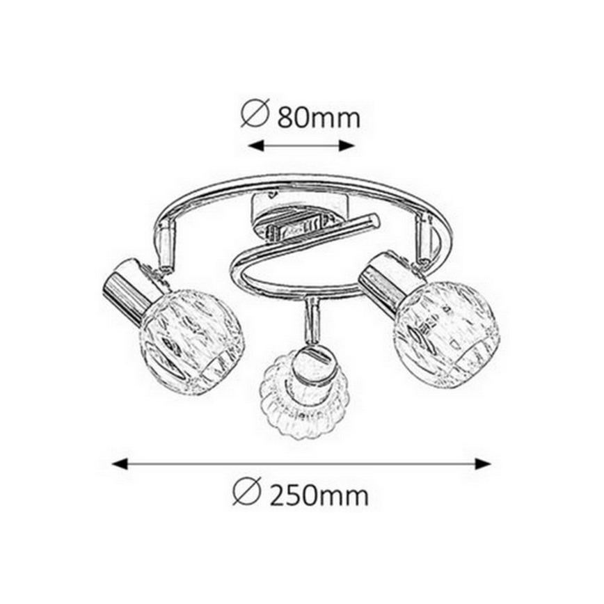 Rabalux 6093 - Foco LAUREN 3xE14/40W/230V