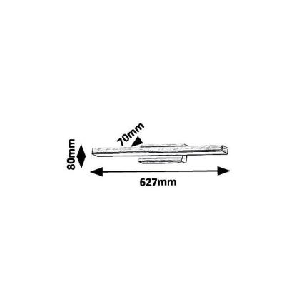 Luz de espelho de casa de banho LED LED/18W/230V IP44
