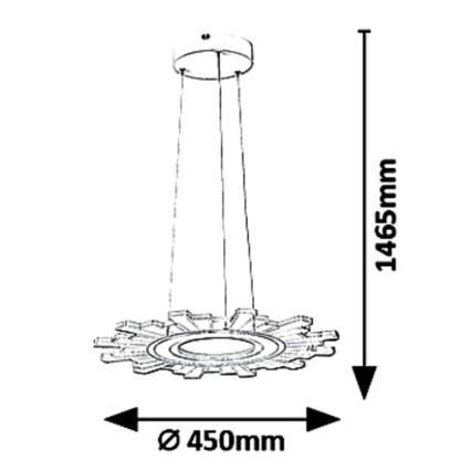 Rabalux 6210 - Candelabro num fio LED FELICITY LED/30W/230V
