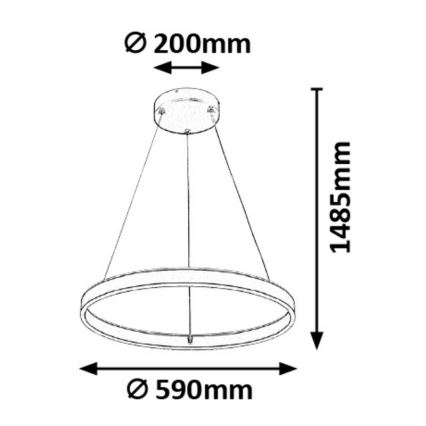 Rabalux - Candelabro num fio fosco LED LED/36W/230V + RC