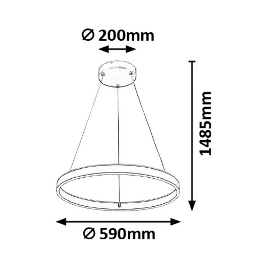 Rabalux - Candelabro num fio fosco LED LED/36W/230V + RC