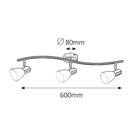 Rabalux - Foco SOMA 3xE14/40W/230V