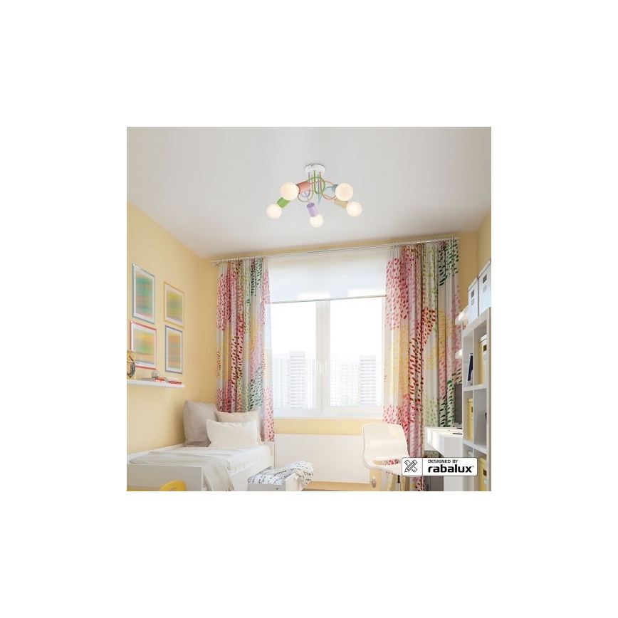 Rabalux 6340 - Candelabro integrado LINETT 5xE27/40W/230V
