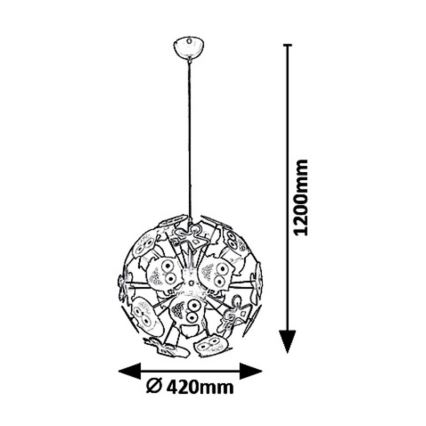 Rabalux 6390 - Candelabro pendente num fio de criança BIRDY 3xE14/40W/230V
