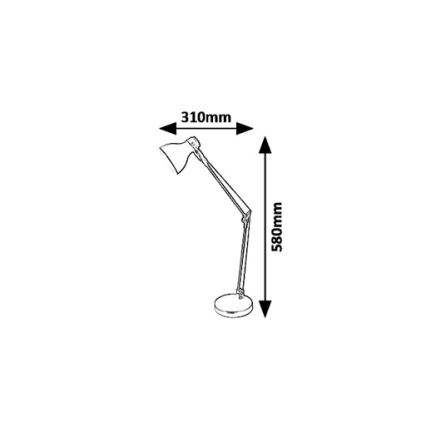 Rabalux 6410 - Lâmpada de mesa CARTER 1xE14/11W/230V