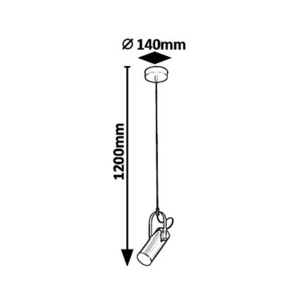 Rabalux 6429 - Candelabro num fio LED RAVEN LED/5W/230V