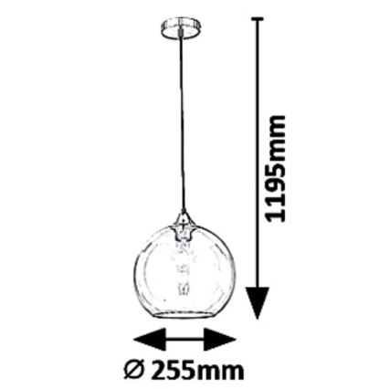 Rabalux 6438 - Candelabro num fio TANESHA 1xE27/40W/230V