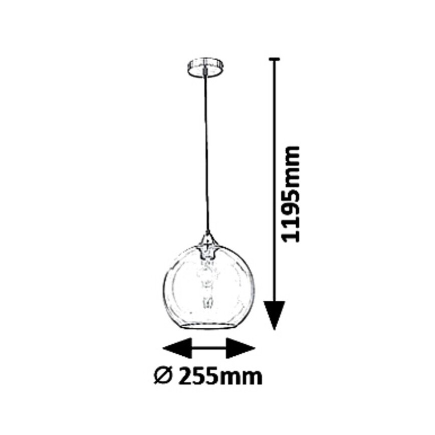 Rabalux 6438 - Candelabro num fio TANESHA 1xE27/40W/230V