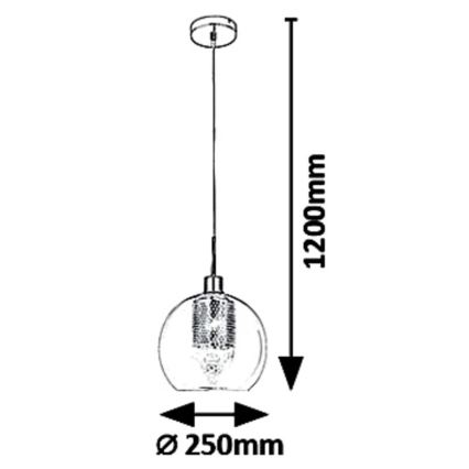 Rabalux 6495 - Candelabro num fio PHILANA 1xE14/40W/230V