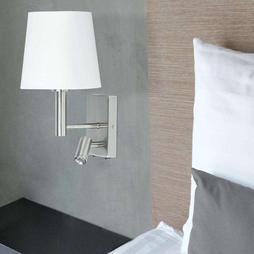 Rabalux - Luz de parede E27/40W + LED/3W