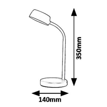 Rabalux 6780 - Candeeiro de mesa LED BERRY LED/4,5W/230V