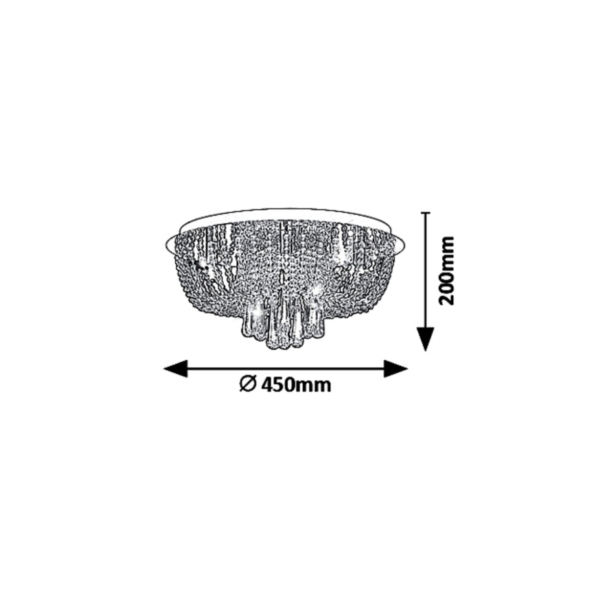 Rabalux 6806 - Luz de teto LARISHA 6xG9/40W/230V