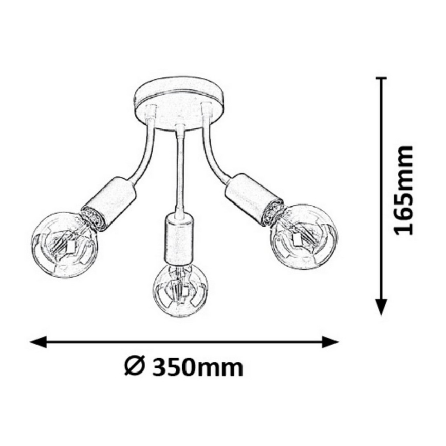 Rabalux - Candelabro integrado 3xE27/60W/230V