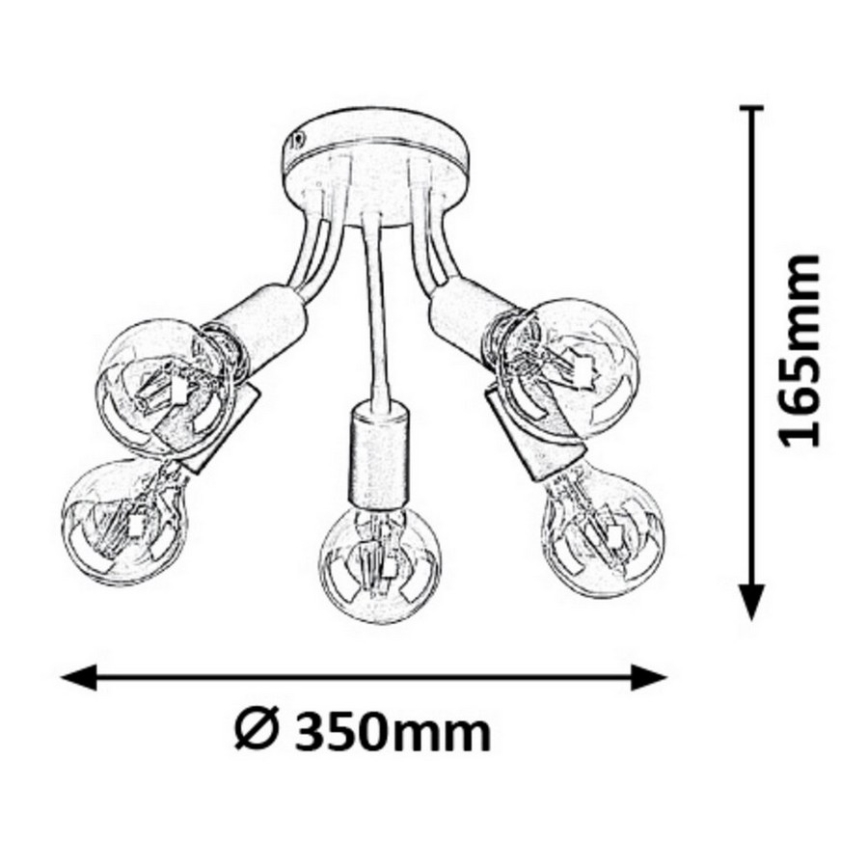 Rabalux - Candelabro integrado 5xE27/60W/230V