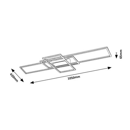 Rabalux - Iluminação de teto LED com regulação LED/54W/230V 3000-6500K + controlo remoto