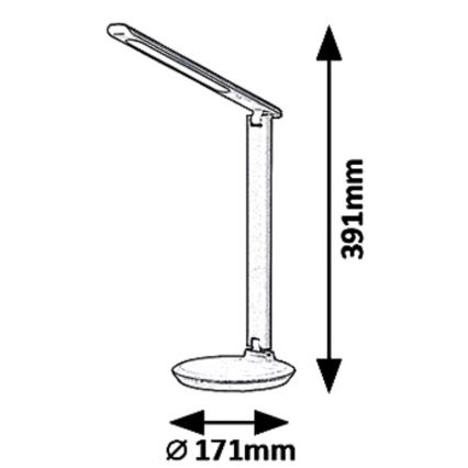Rabalux 6980 - Candeeiro de mesa fosco LED OSIAS LED/9W/230V